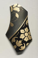 Suzan Rezac. Jewelry. "Border". Brooch. Shakudo, shibuichi, 18K gold, silver. Inlay.