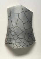 Suzan Rezac. Jewelry. "Mesopotamia". Brooch. Silver, shakudo. Inlay.