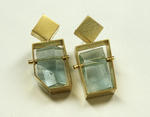 Suzan Rezac. Jewelry. Earrings: 18K green gold, aquamarines.