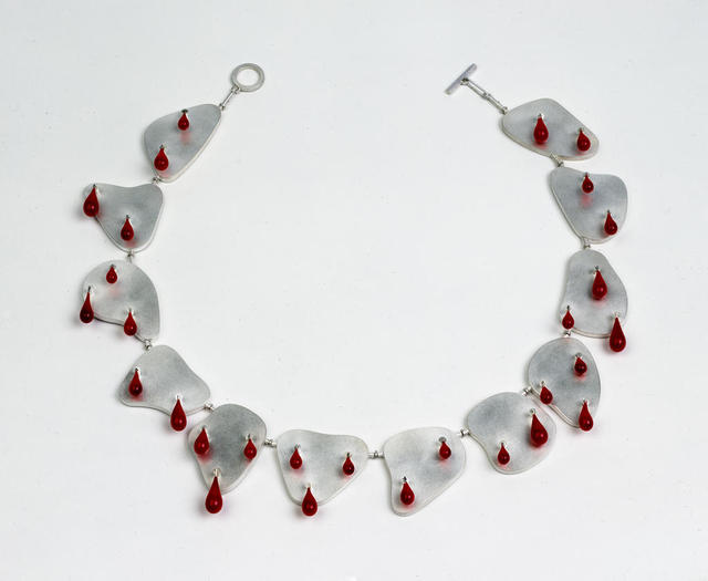 Suzan Rezac. Necklace: silver, glass