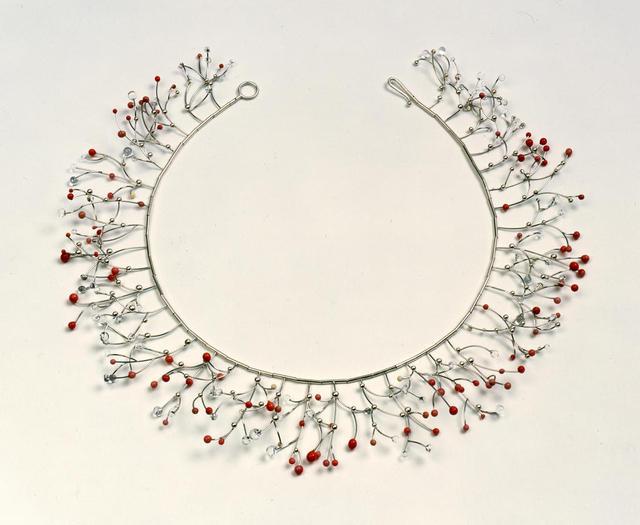 Suzan Rezac. Jewelry. Necklace: platinum, silver, glass